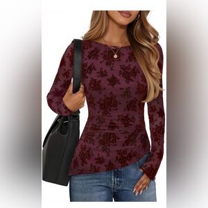 Womens Floral Long Sleeve Shirt